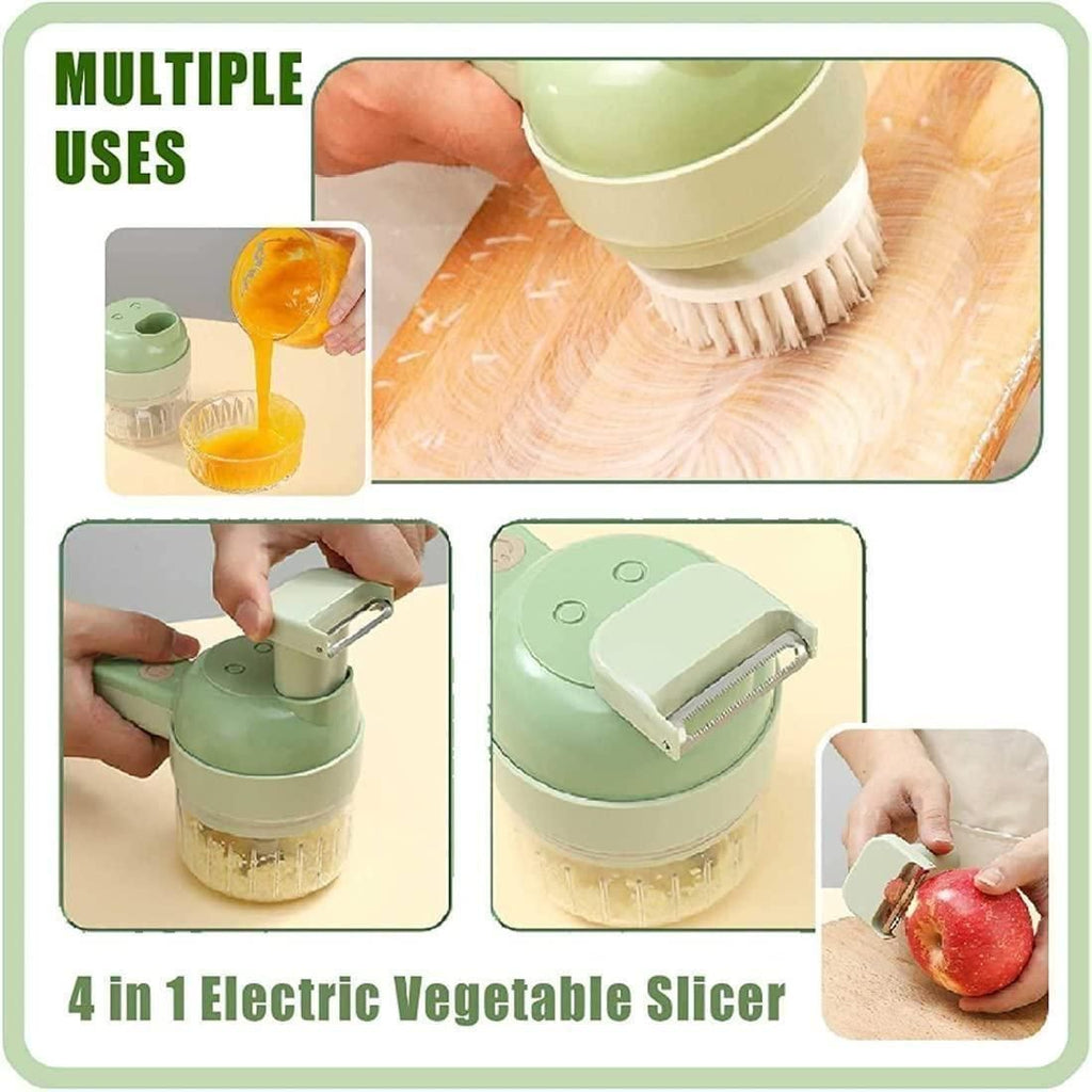 4-in-1 Portable Electric Vegetable Cutter Set |
