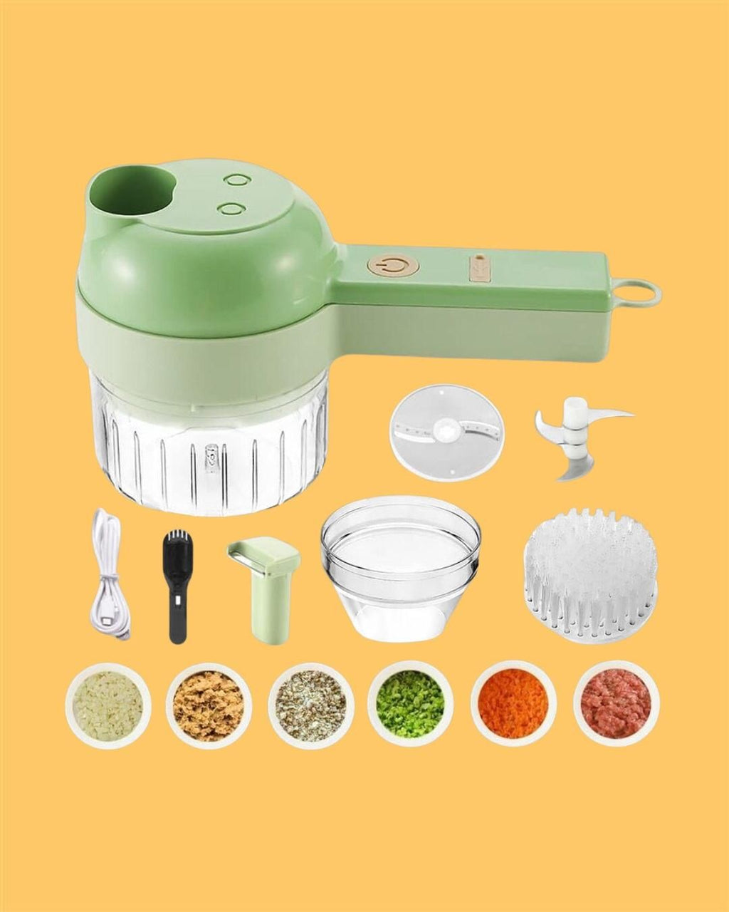 4-in-1 Portable Electric Vegetable Cutter Set |