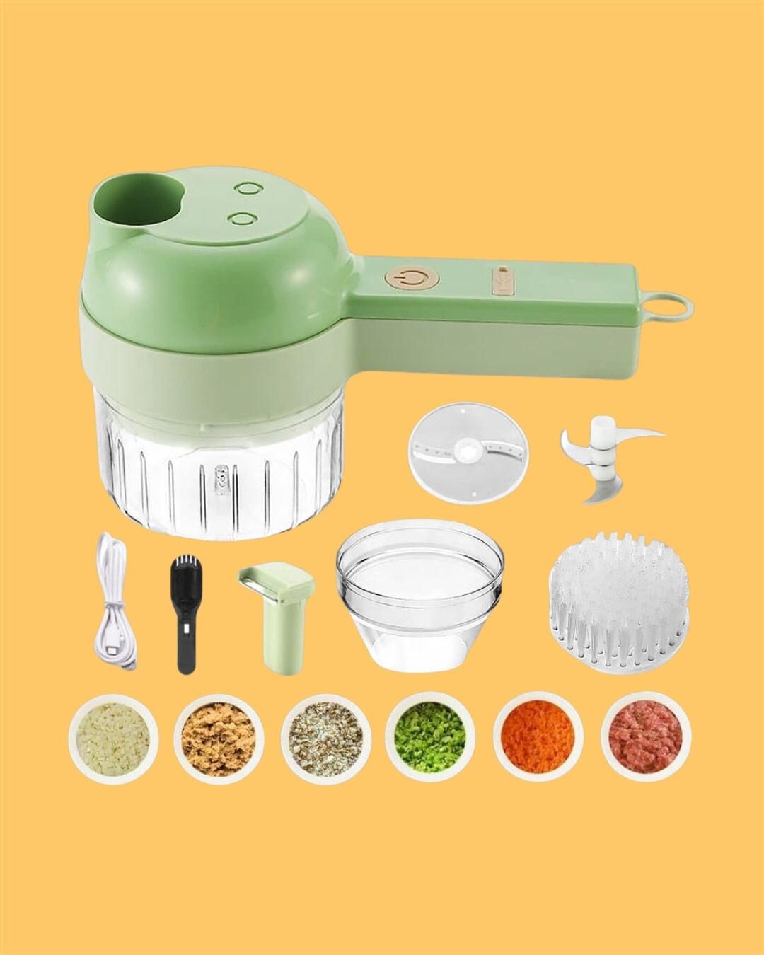 4-in-1 Portable Electric Vegetable Cutter Set |