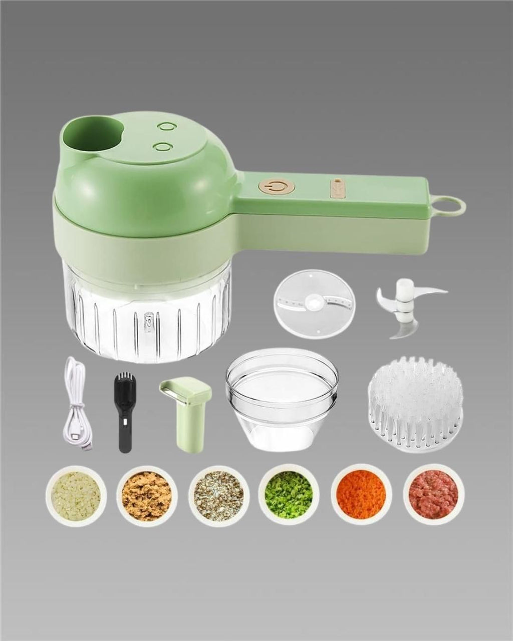 4-in-1 Portable Electric Vegetable Cutter Set |